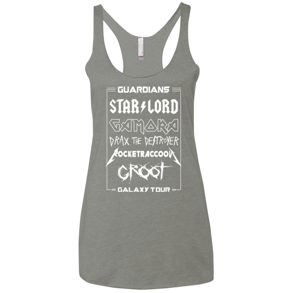T-Shirts Venetian Grey / X-Small Guardians Galaxy Tour Women's Triblend Racerback Tank
