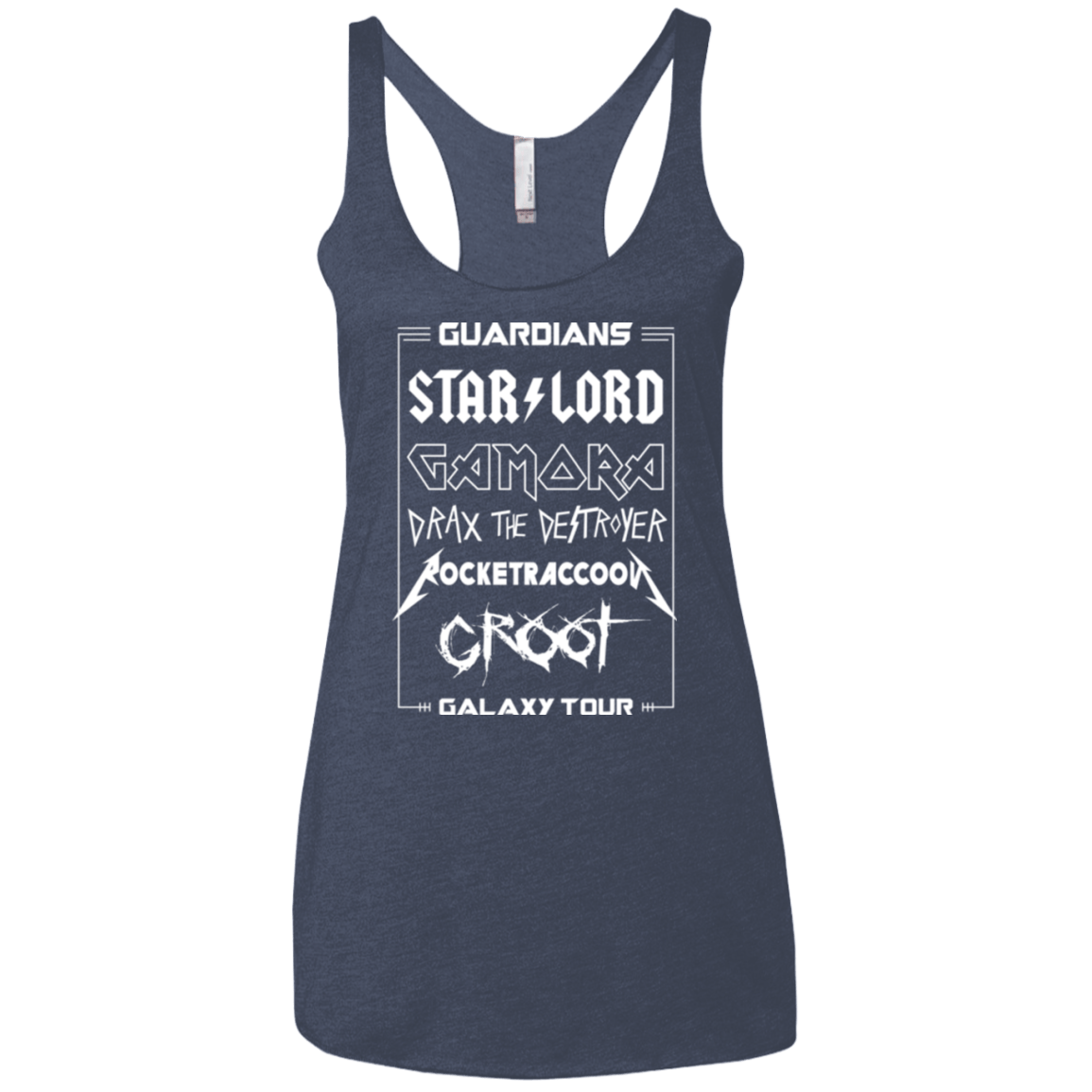 T-Shirts Vintage Navy / X-Small Guardians Galaxy Tour Women's Triblend Racerback Tank