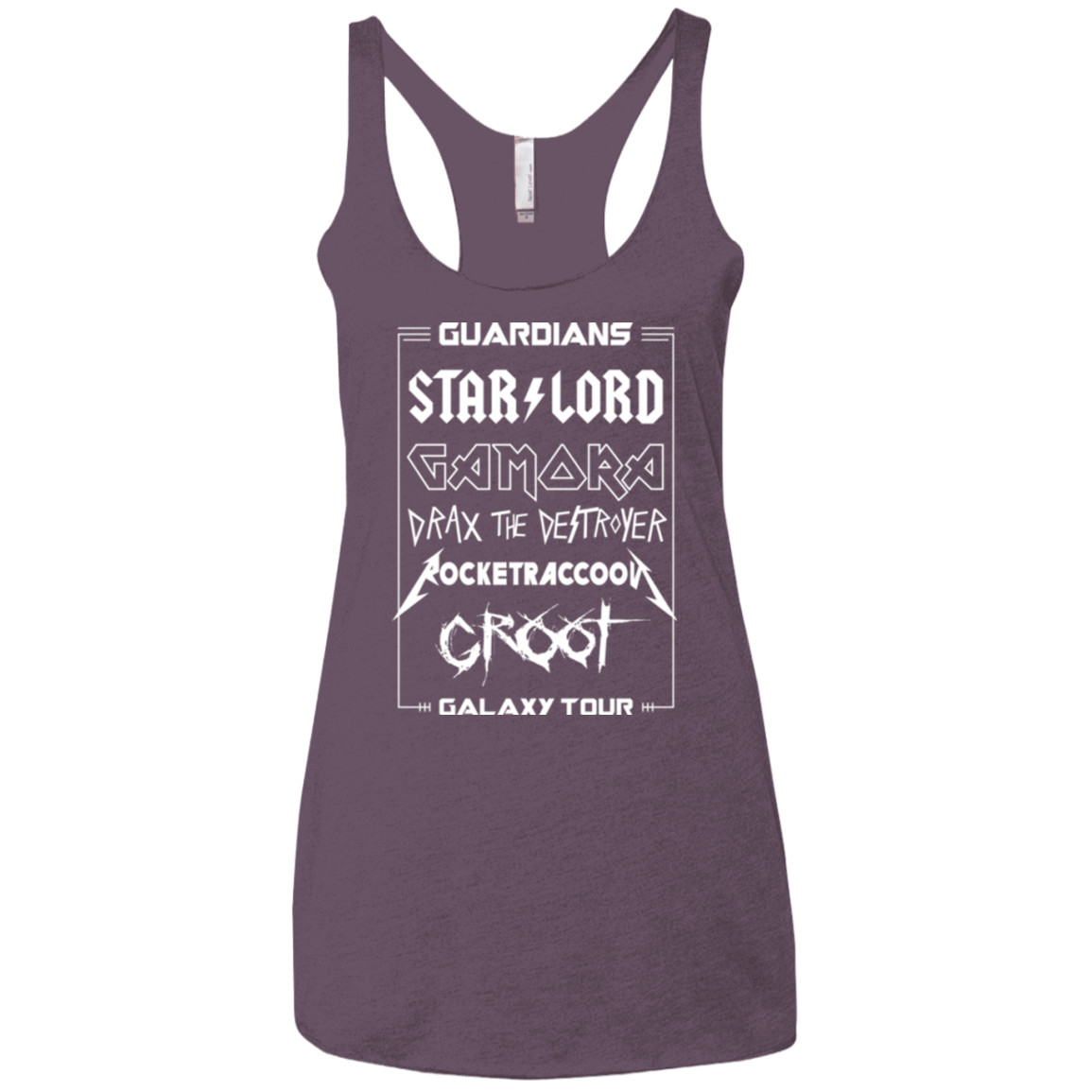 T-Shirts Vintage Purple / X-Small Guardians Galaxy Tour Women's Triblend Racerback Tank