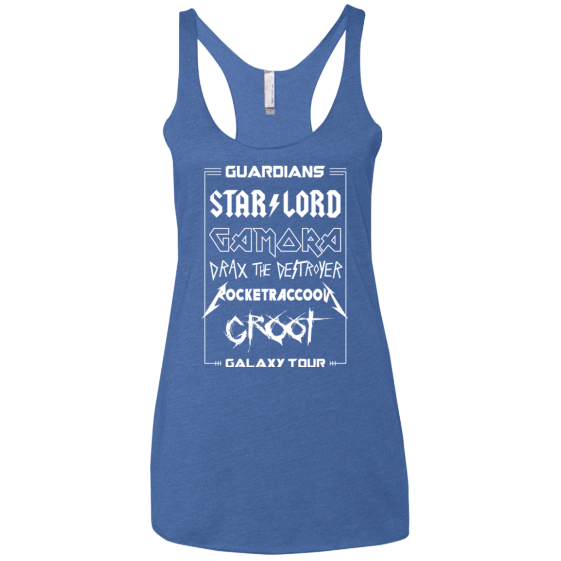 T-Shirts Vintage Royal / X-Small Guardians Galaxy Tour Women's Triblend Racerback Tank