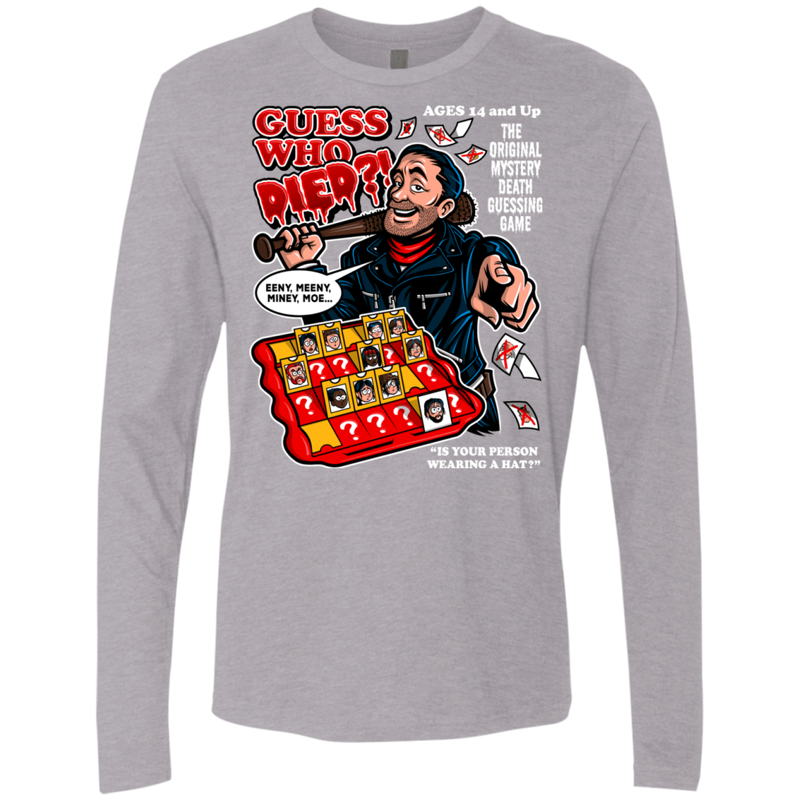 T-Shirts Heather Grey / Small Guess who Died Men's Premium Long Sleeve