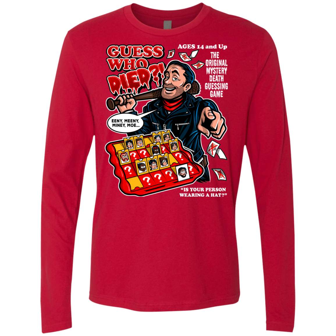 T-Shirts Red / Small Guess who Died Men's Premium Long Sleeve