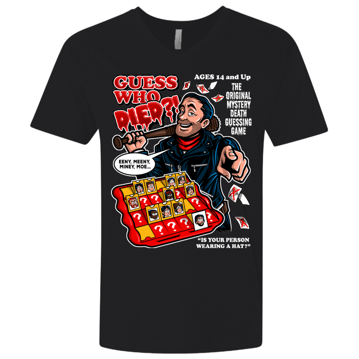 T-Shirts Black / X-Small Guess who Died Men's Premium V-Neck