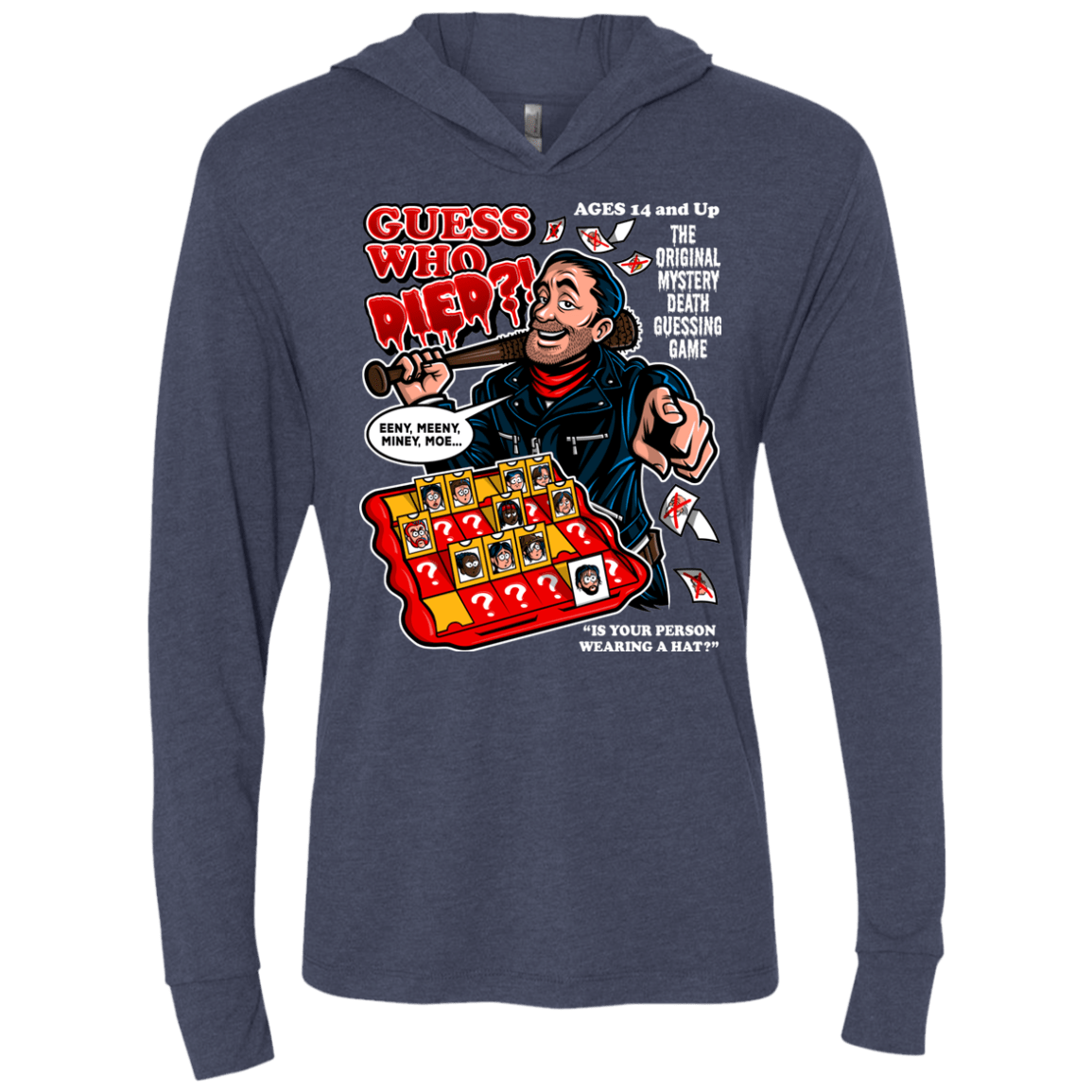 T-Shirts Vintage Navy / X-Small Guess who Died Triblend Long Sleeve Hoodie Tee