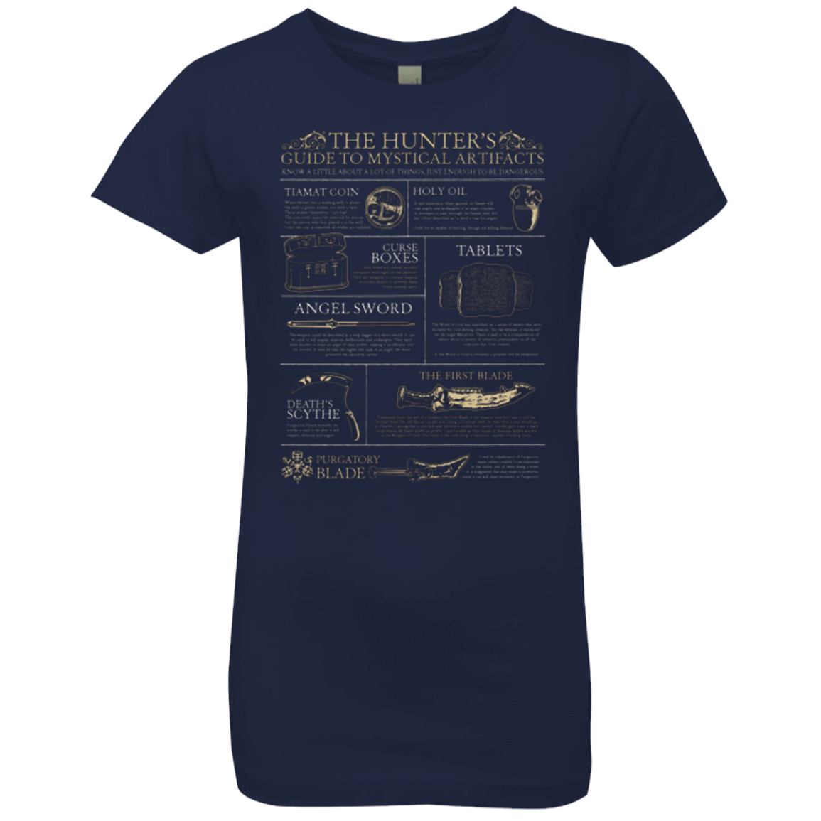 T-Shirts Midnight Navy / YXS Guide To Mystical Artifacts Girls Premium T-Shirt