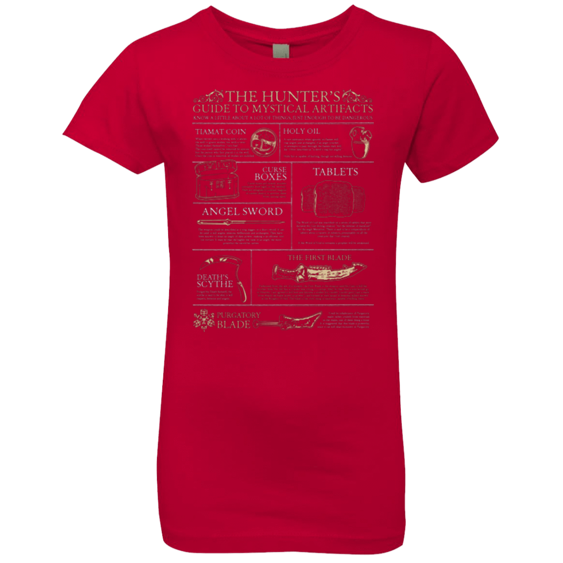 T-Shirts Red / YXS Guide To Mystical Artifacts Girls Premium T-Shirt