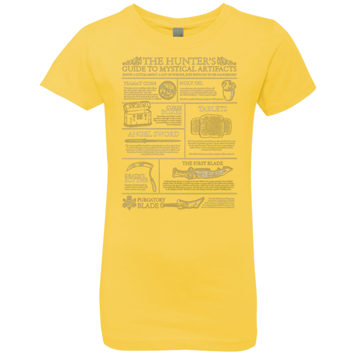 T-Shirts Vibrant Yellow / YXS Guide To Mystical Artifacts Girls Premium T-Shirt