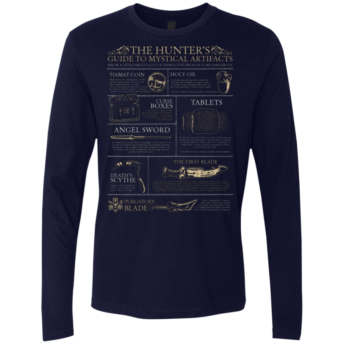 T-Shirts Midnight Navy / Small Guide To Mystical Artifacts Men's Premium Long Sleeve