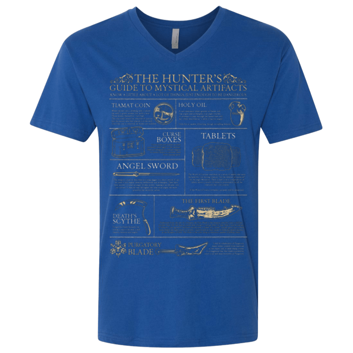 T-Shirts Royal / X-Small Guide To Mystical Artifacts Men's Premium V-Neck