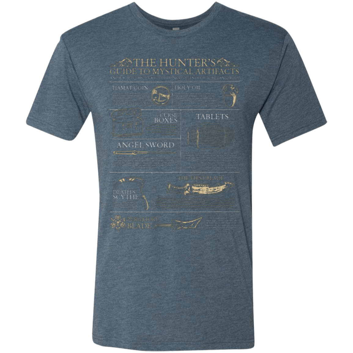 T-Shirts Indigo / Small Guide To Mystical Artifacts Men's Triblend T-Shirt