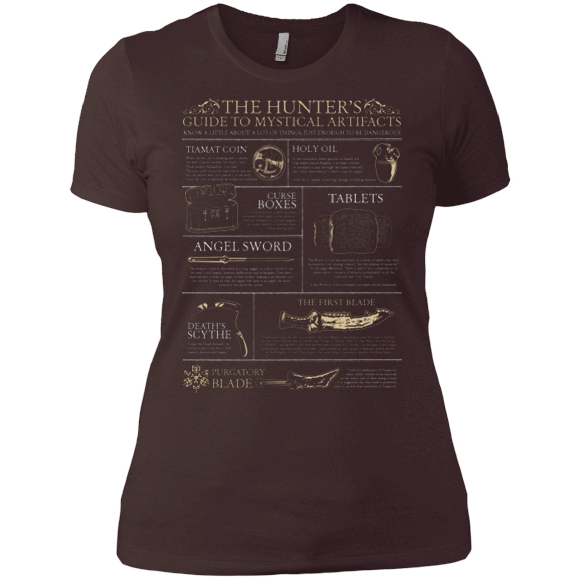 T-Shirts Dark Chocolate / X-Small Guide To Mystical Artifacts Women's Premium T-Shirt