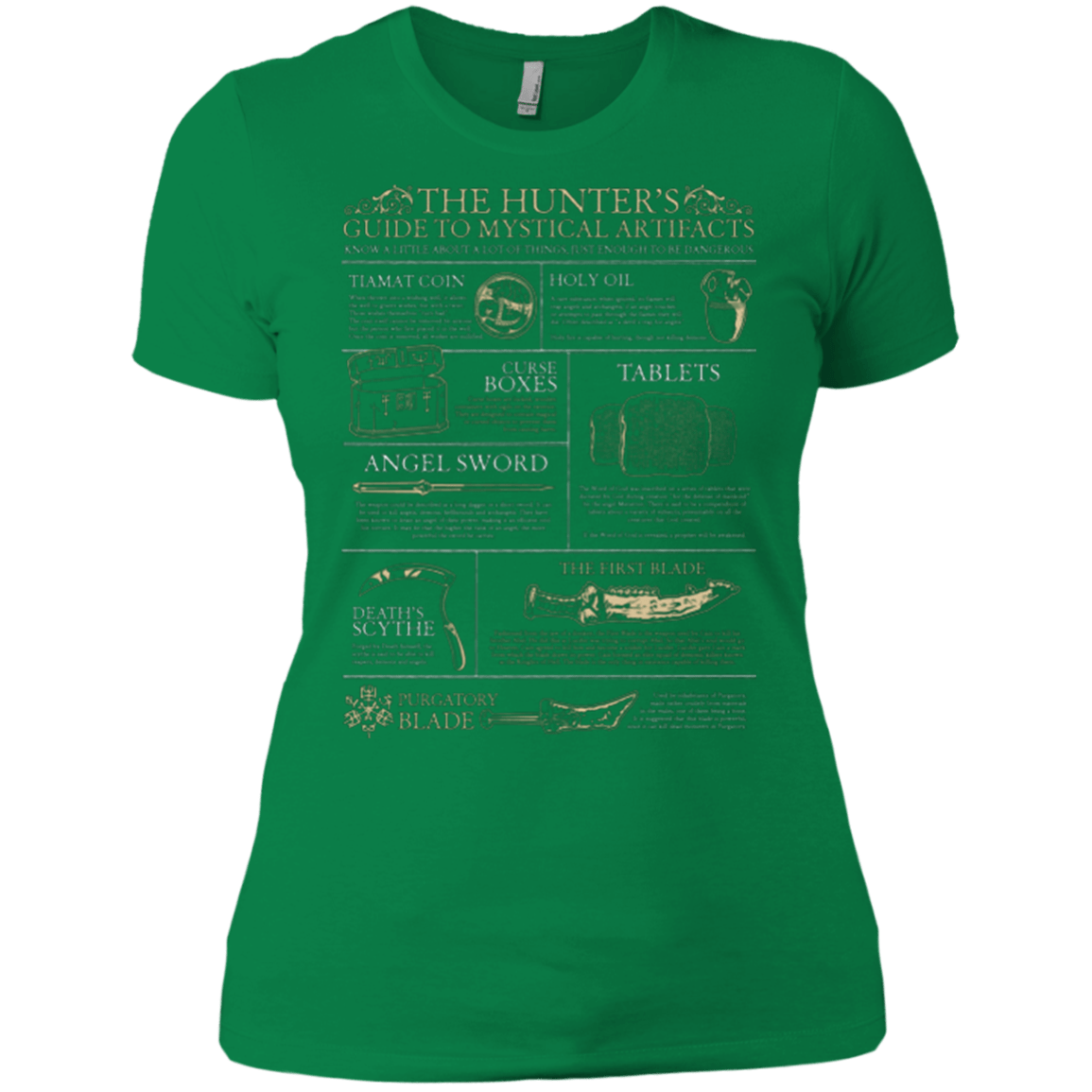 T-Shirts Kelly Green / X-Small Guide To Mystical Artifacts Women's Premium T-Shirt