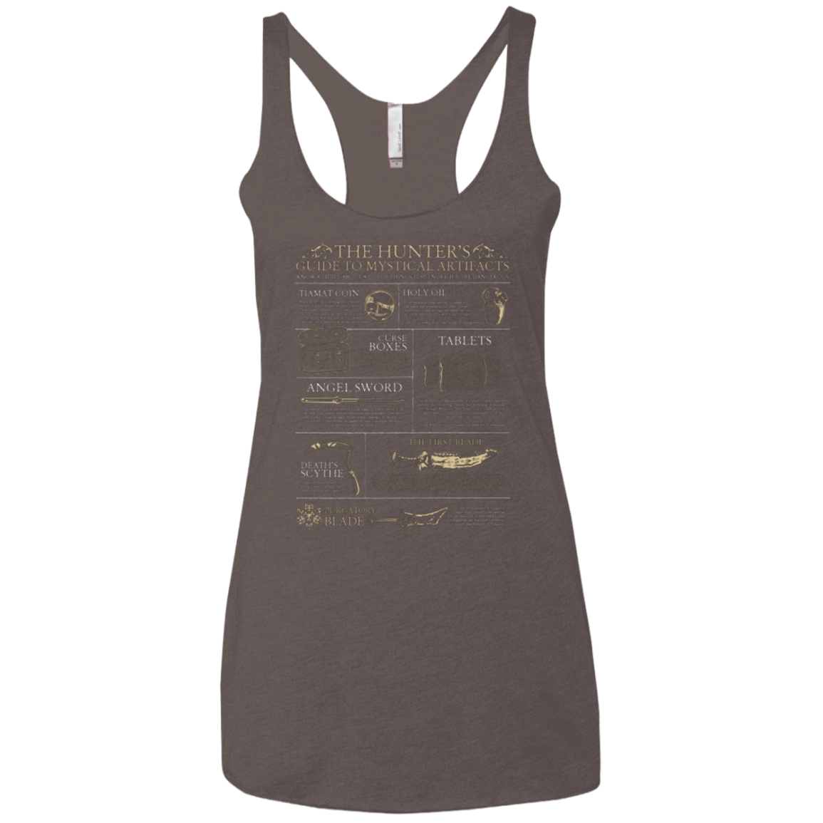 T-Shirts Macchiato / X-Small Guide To Mystical Artifacts Women's Triblend Racerback Tank