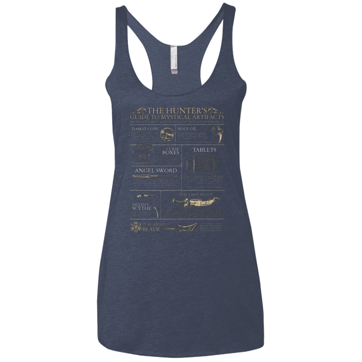T-Shirts Vintage Navy / X-Small Guide To Mystical Artifacts Women's Triblend Racerback Tank