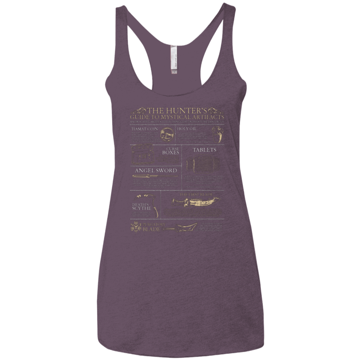T-Shirts Vintage Purple / X-Small Guide To Mystical Artifacts Women's Triblend Racerback Tank