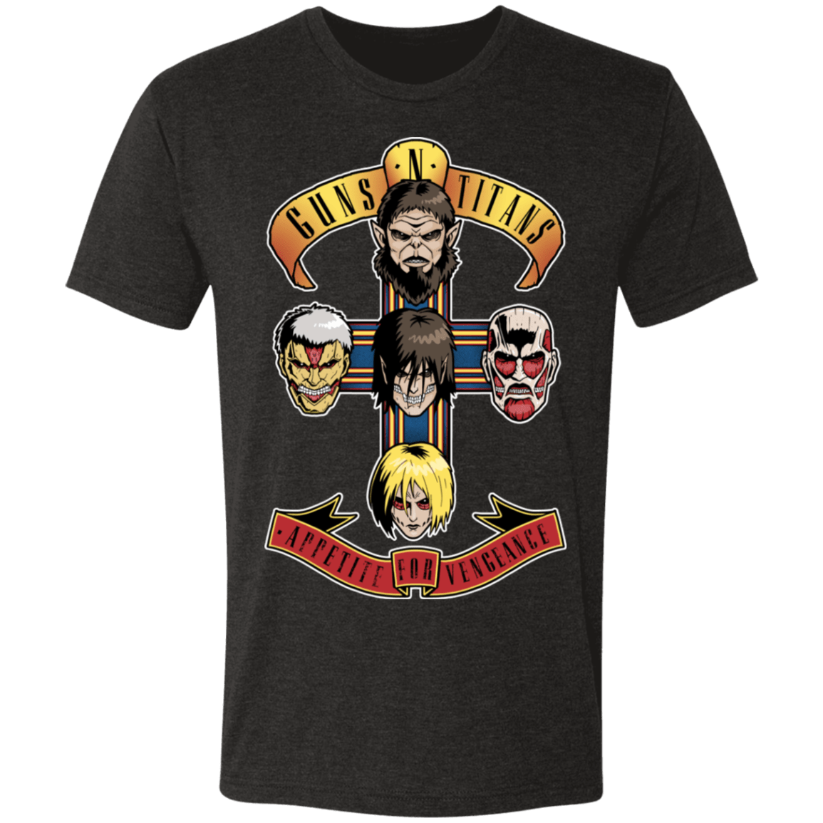 T-Shirts Vintage Black / S Guns N Titans Men's Triblend T-Shirt