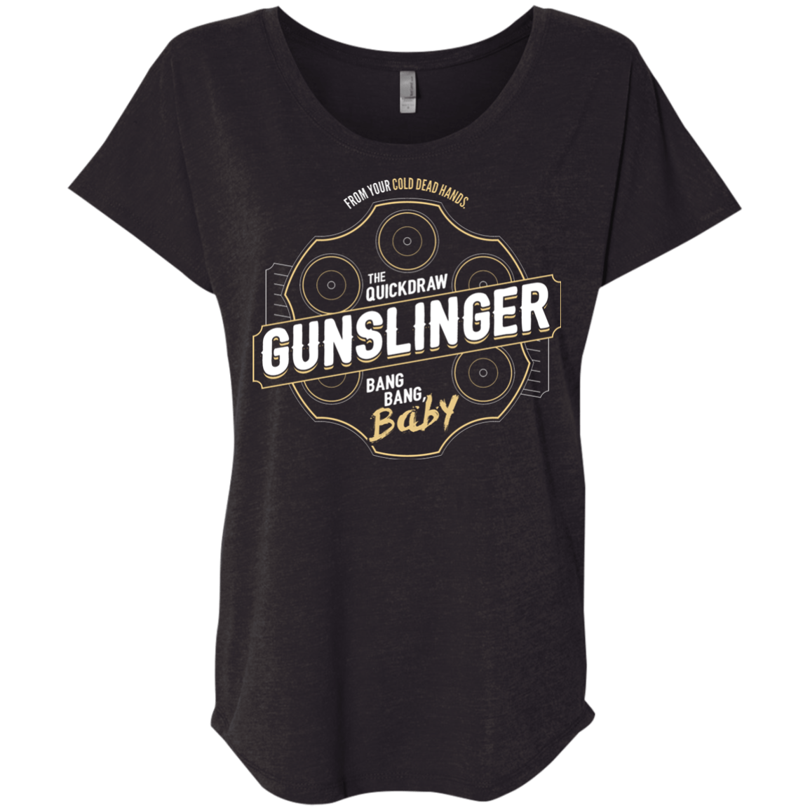 T-Shirts Vintage Black / X-Small Gunslinger Triblend Dolman Sleeve