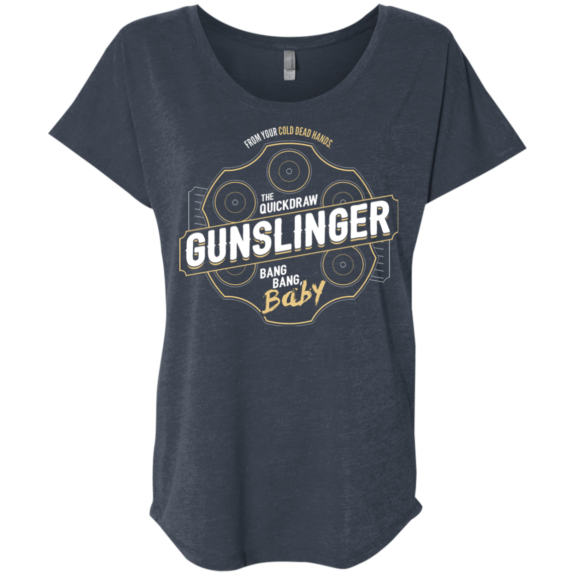 T-Shirts Vintage Navy / X-Small Gunslinger Triblend Dolman Sleeve