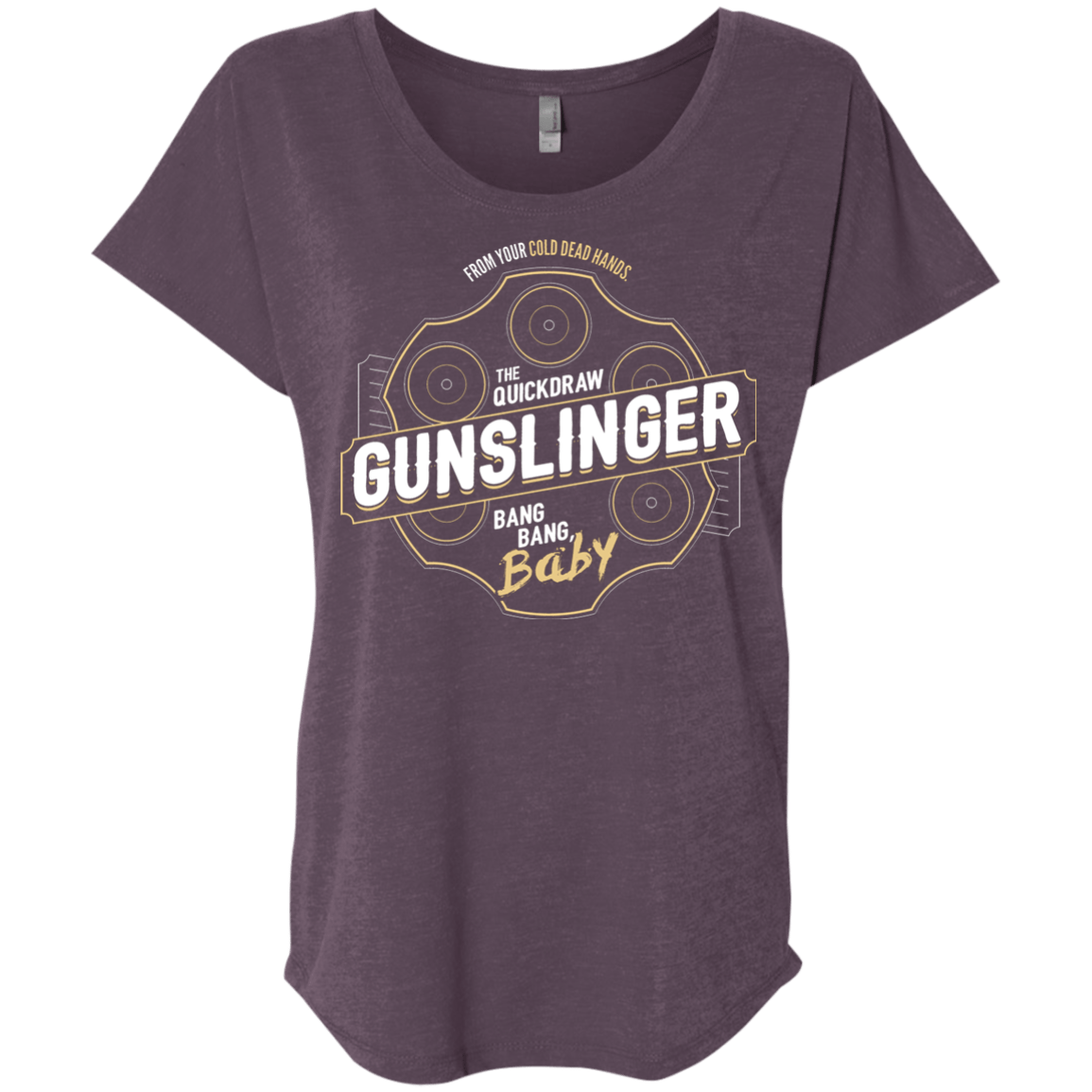T-Shirts Vintage Purple / X-Small Gunslinger Triblend Dolman Sleeve