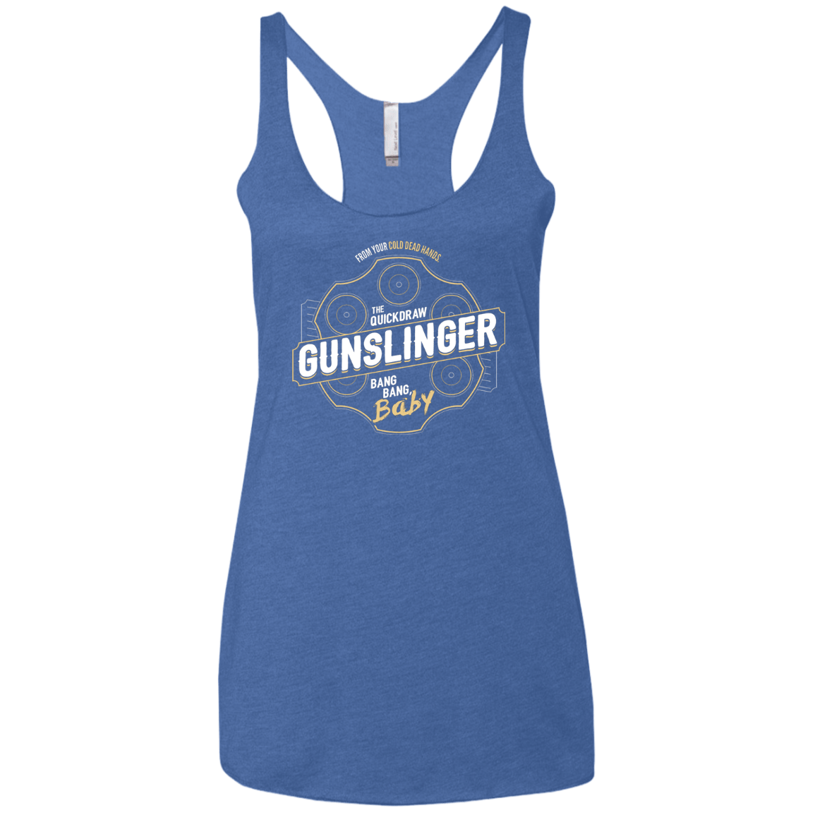 T-Shirts Vintage Royal / X-Small Gunslinger Women's Triblend Racerback Tank