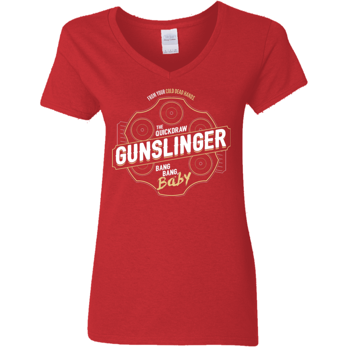 T-Shirts Red / S Gunslinger Women's V-Neck T-Shirt