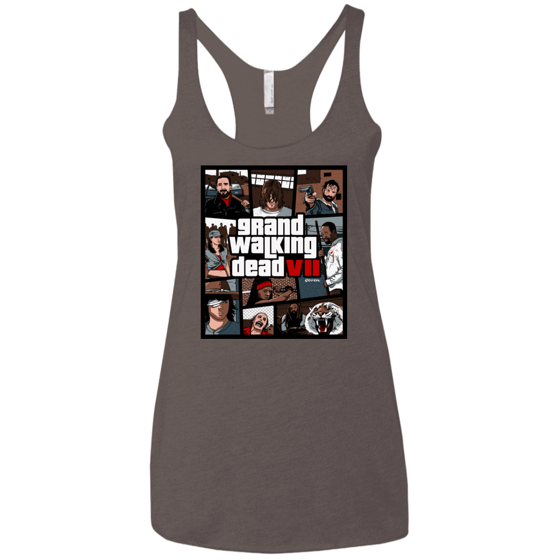 T-Shirts Macchiato / X-Small GWD7 Women's Triblend Racerback Tank