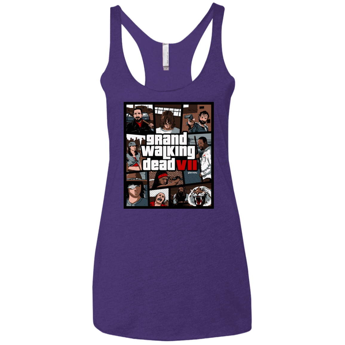T-Shirts Purple / X-Small GWD7 Women's Triblend Racerback Tank