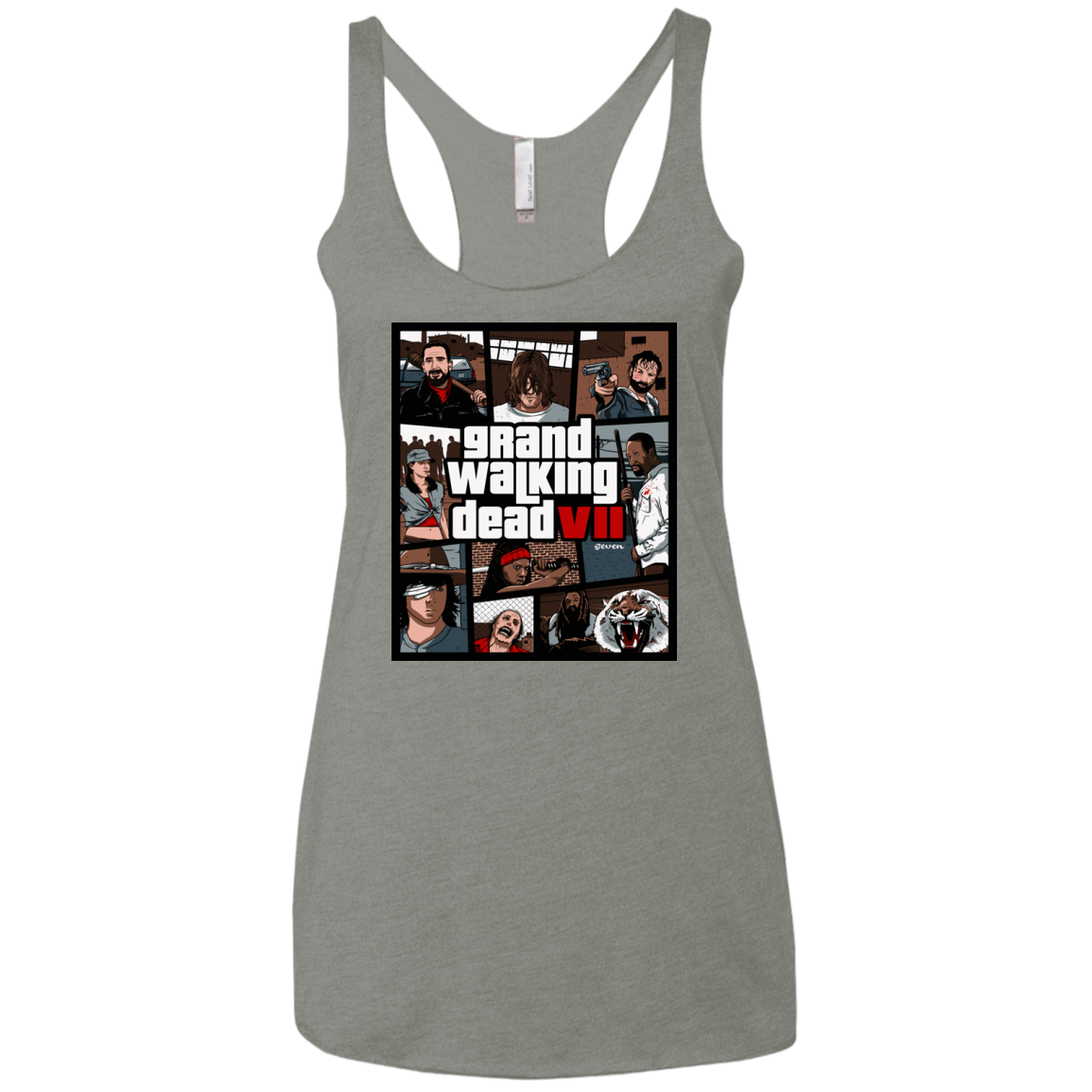 T-Shirts Venetian Grey / X-Small GWD7 Women's Triblend Racerback Tank