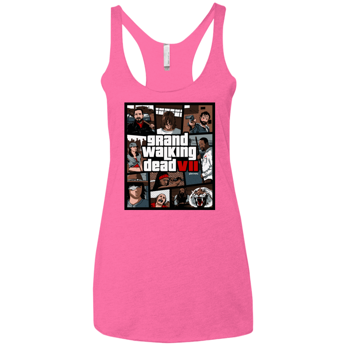 T-Shirts Vintage Pink / X-Small GWD7 Women's Triblend Racerback Tank