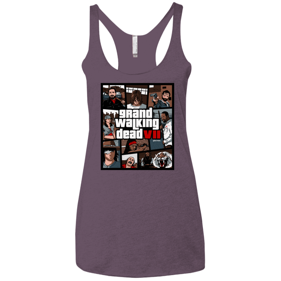 T-Shirts Vintage Purple / X-Small GWD7 Women's Triblend Racerback Tank