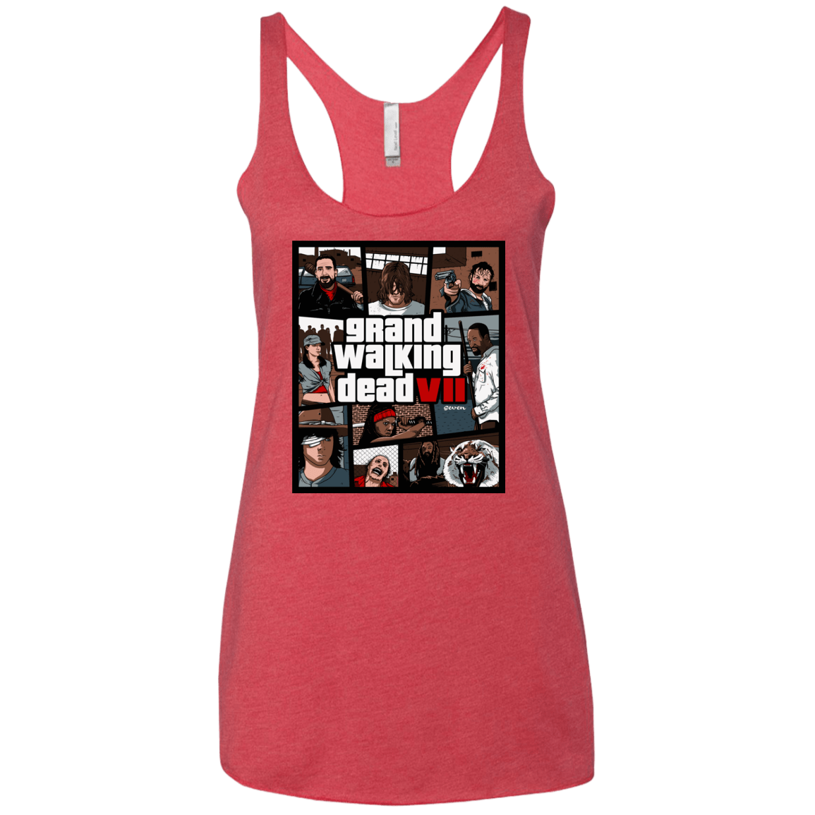 T-Shirts Vintage Red / X-Small GWD7 Women's Triblend Racerback Tank