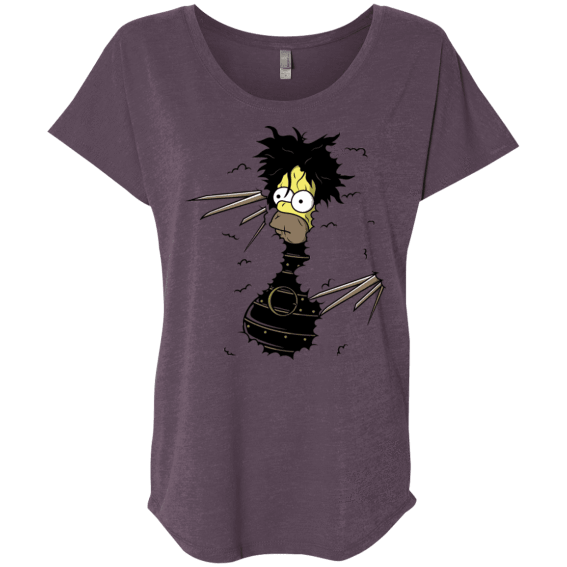 T-Shirts Vintage Purple / X-Small H. Scissorhands! Triblend Dolman Sleeve