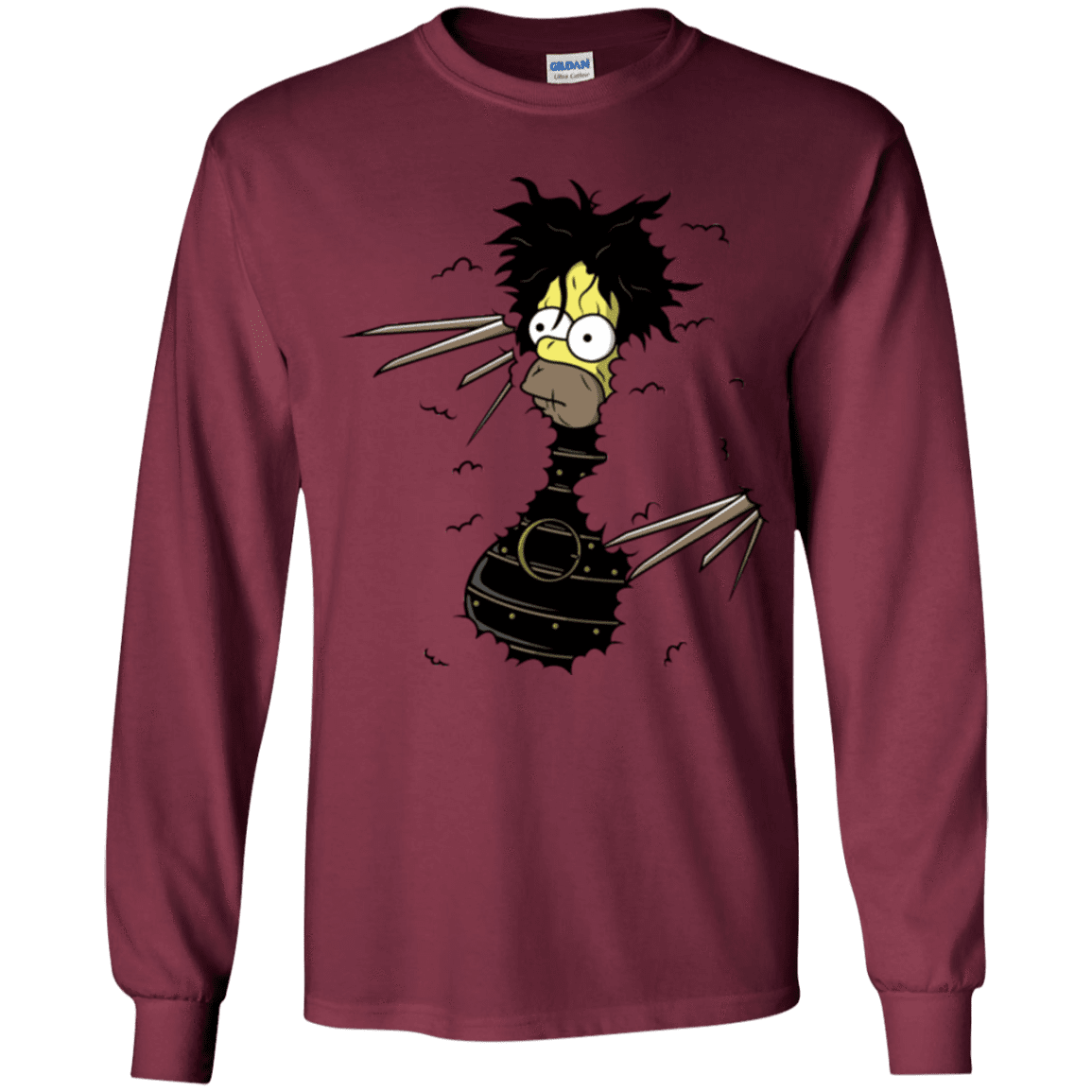 T-Shirts Maroon / YS H. Scissorhands! Youth Long Sleeve T-Shirt