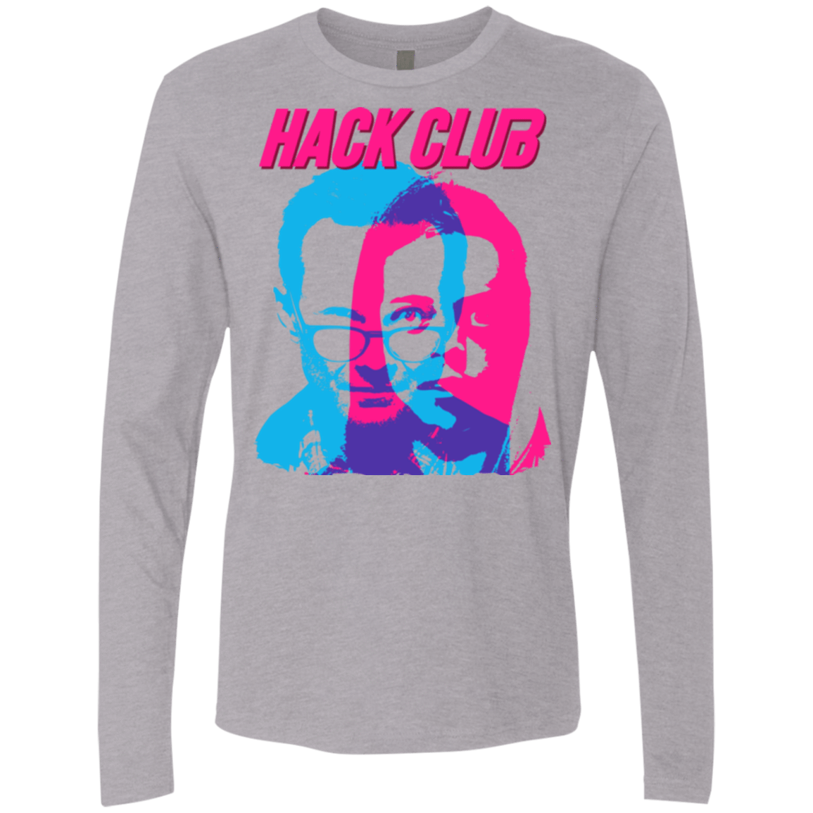 T-Shirts Heather Grey / Small Hack Club Men's Premium Long Sleeve