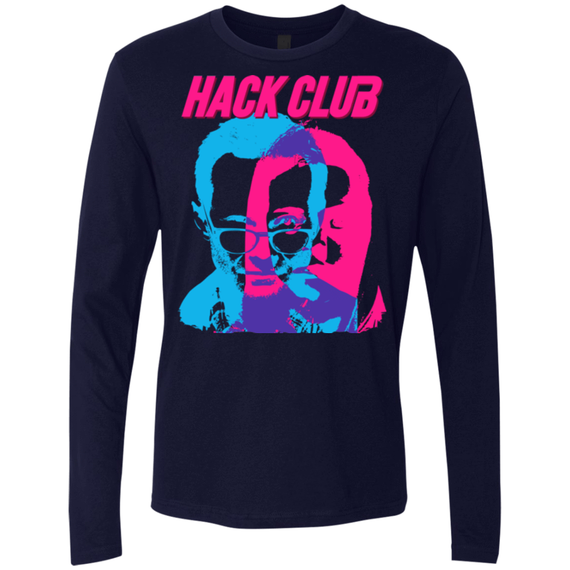 T-Shirts Midnight Navy / Small Hack Club Men's Premium Long Sleeve