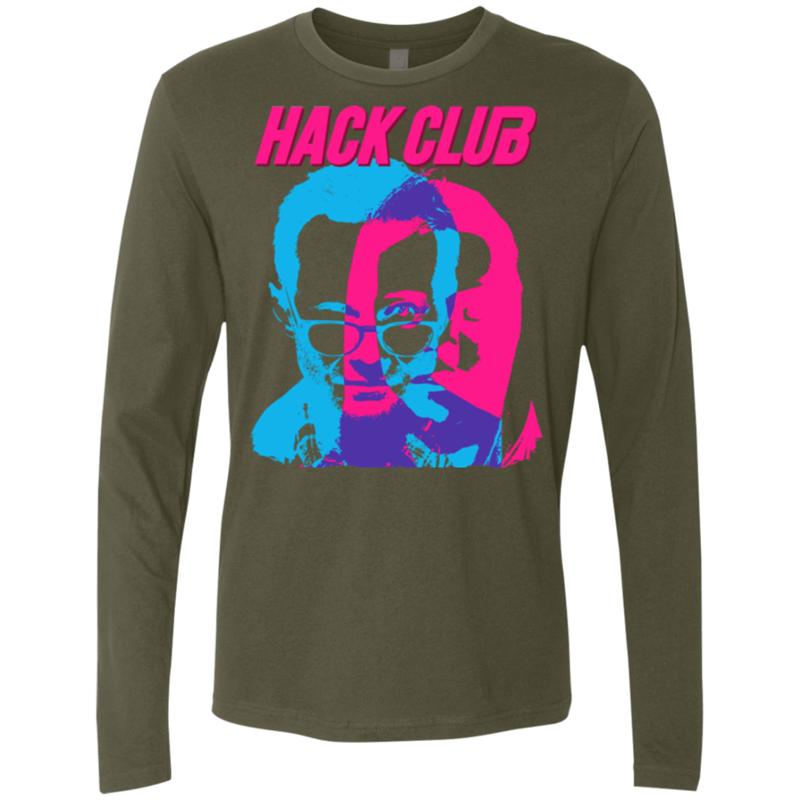 T-Shirts Military Green / Small Hack Club Men's Premium Long Sleeve