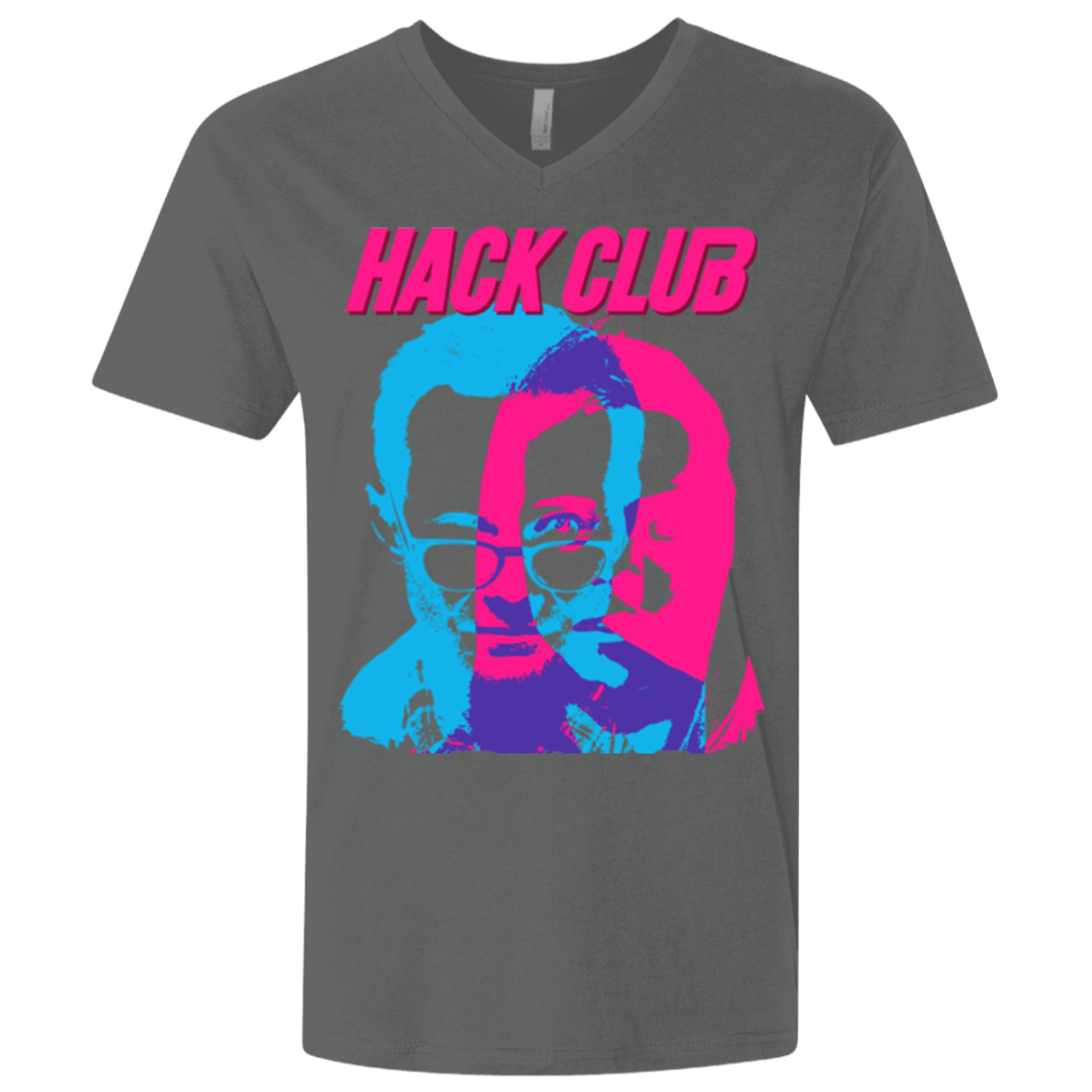 T-Shirts Heavy Metal / X-Small Hack Club Men's Premium V-Neck