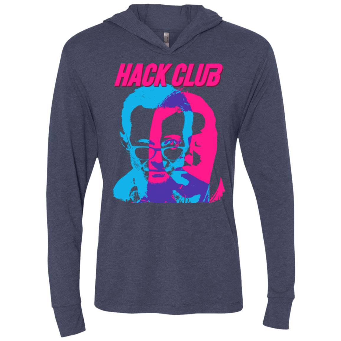 T-Shirts Vintage Navy / X-Small Hack Club Triblend Long Sleeve Hoodie Tee