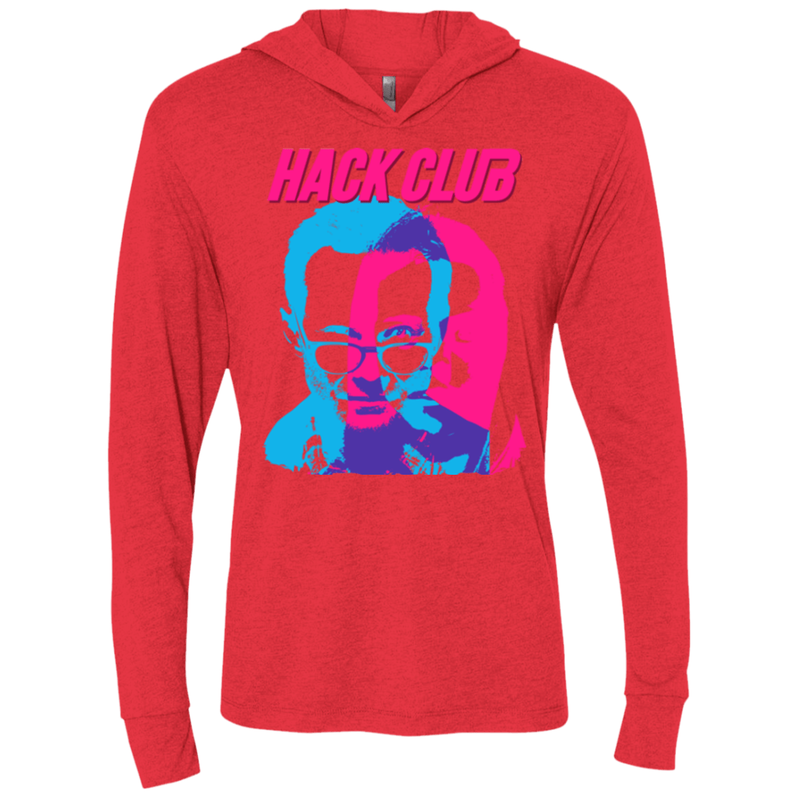 T-Shirts Vintage Red / X-Small Hack Club Triblend Long Sleeve Hoodie Tee