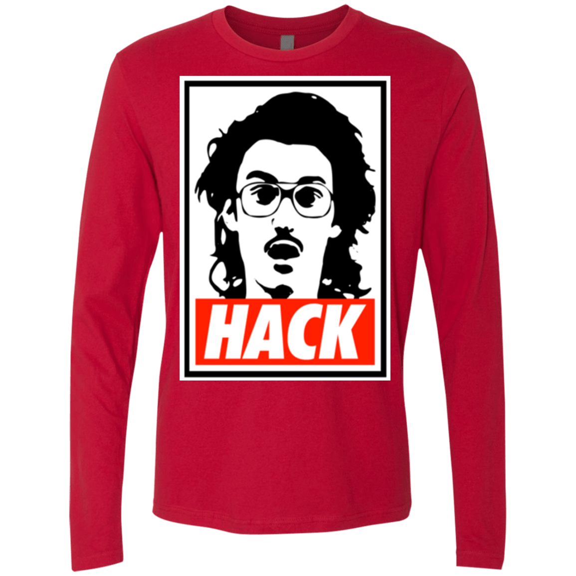 T-Shirts Red / Small Hack Men's Premium Long Sleeve