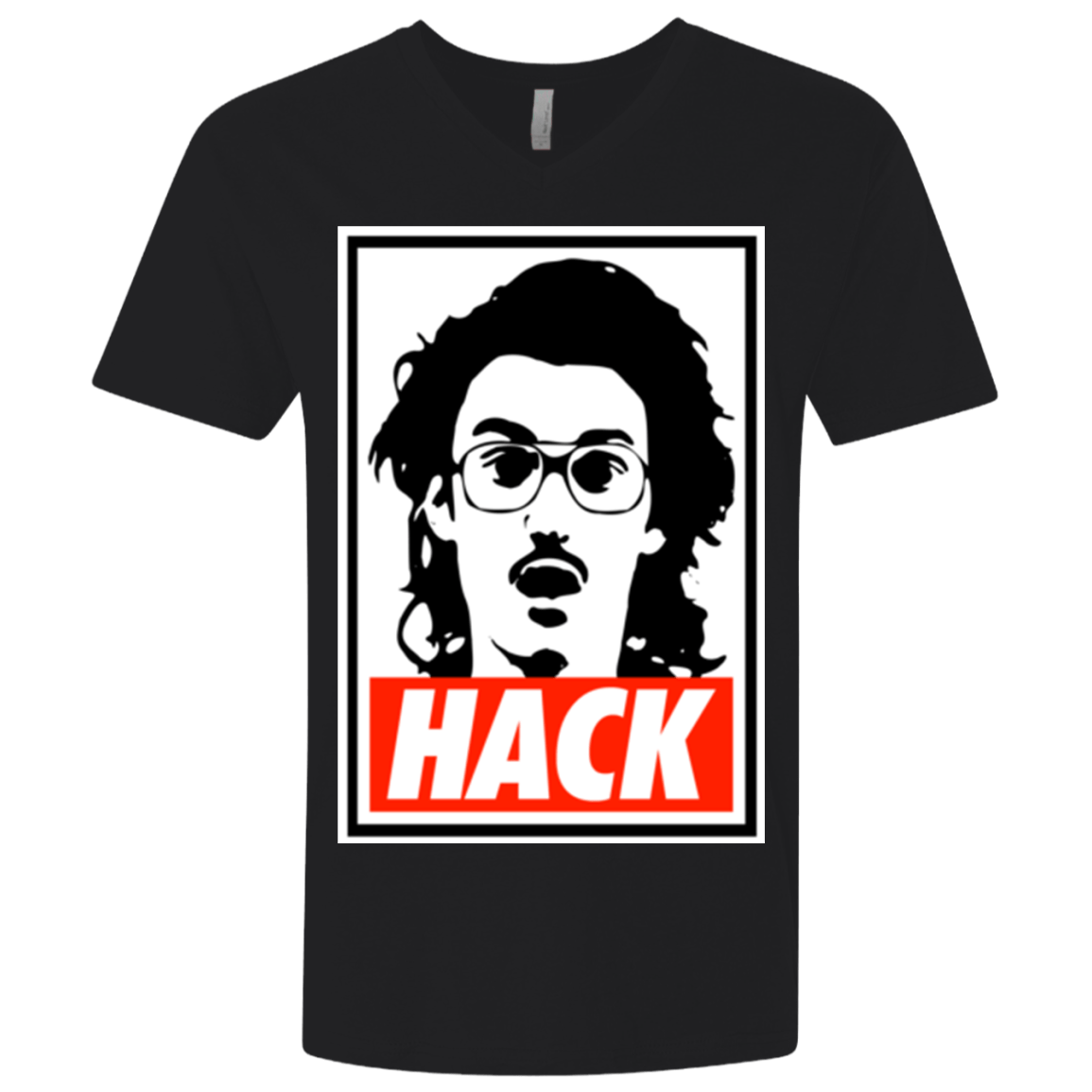 T-Shirts Black / X-Small Hack Men's Premium V-Neck