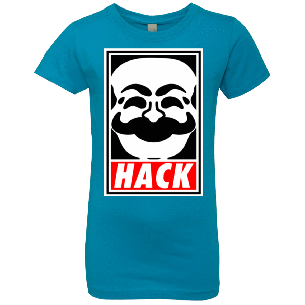 T-Shirts Turquoise / YXS Hack society Girls Premium T-Shirt