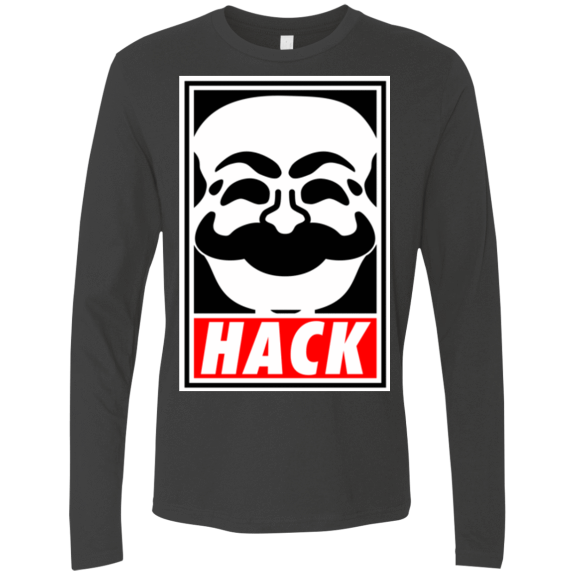 T-Shirts Heavy Metal / Small Hack society Men's Premium Long Sleeve