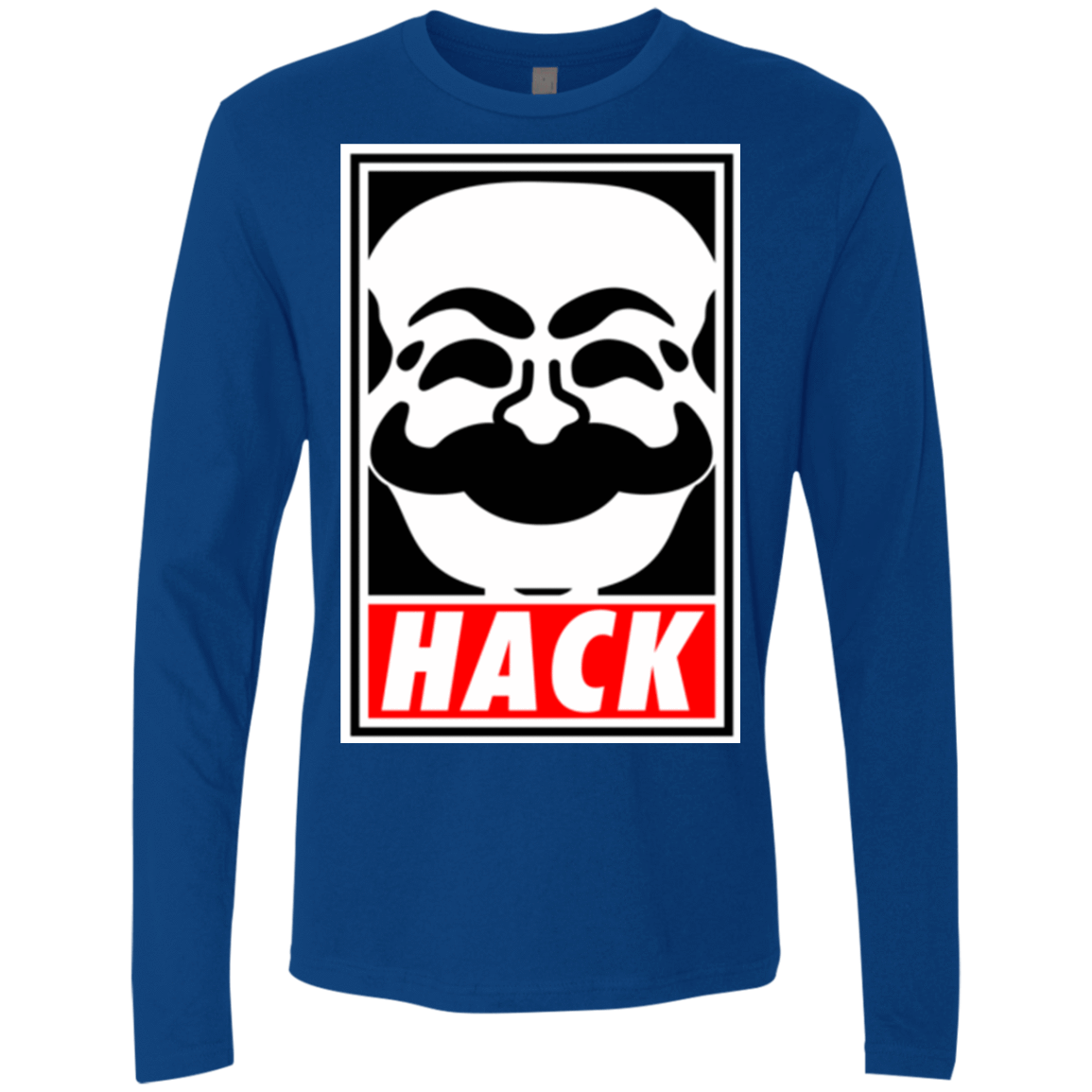 T-Shirts Royal / Small Hack society Men's Premium Long Sleeve