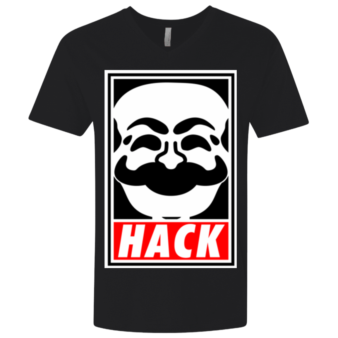 T-Shirts Black / X-Small Hack society Men's Premium V-Neck