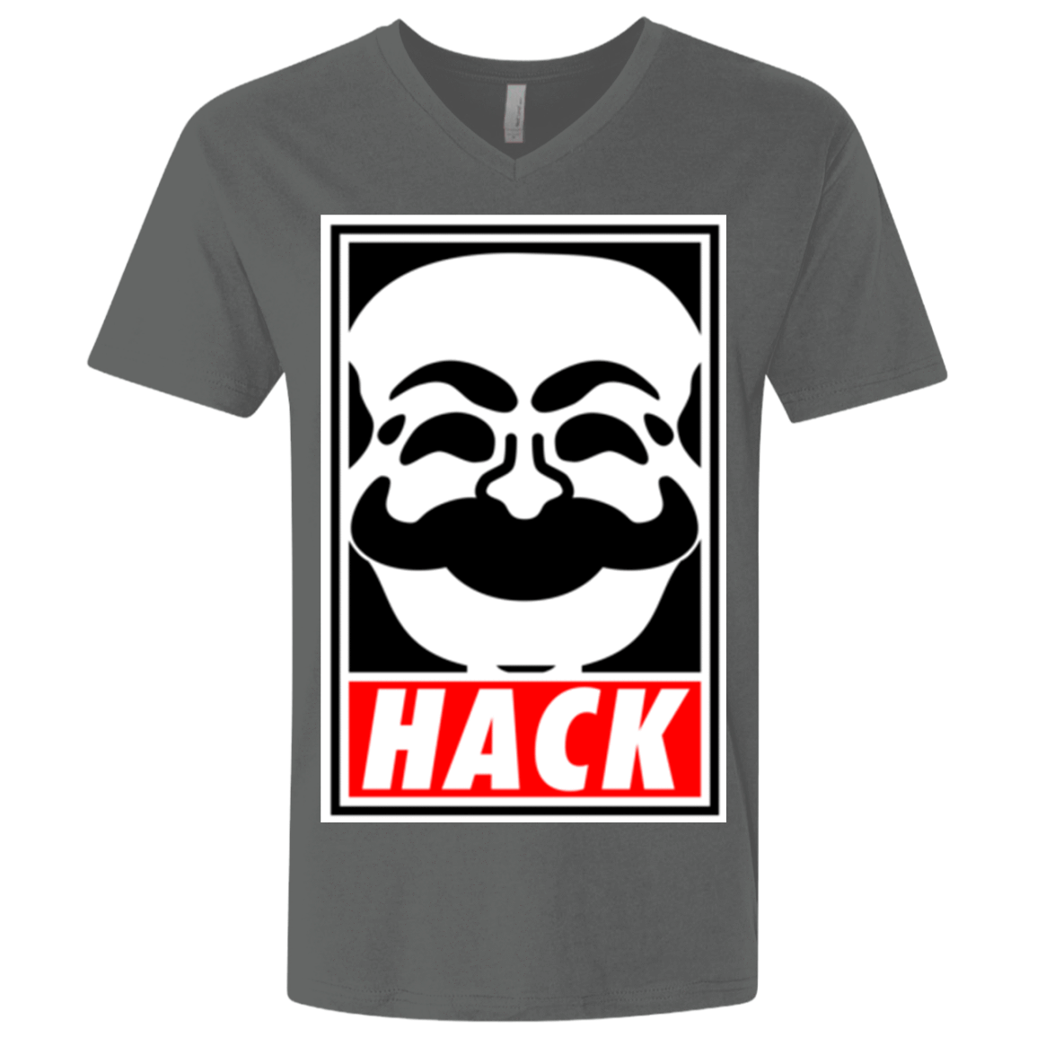 T-Shirts Heavy Metal / X-Small Hack society Men's Premium V-Neck