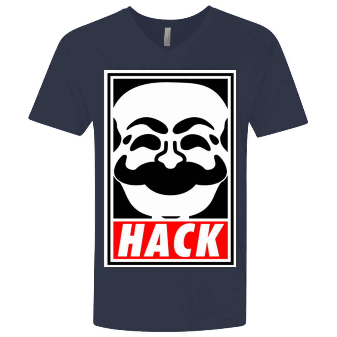 T-Shirts Midnight Navy / X-Small Hack society Men's Premium V-Neck