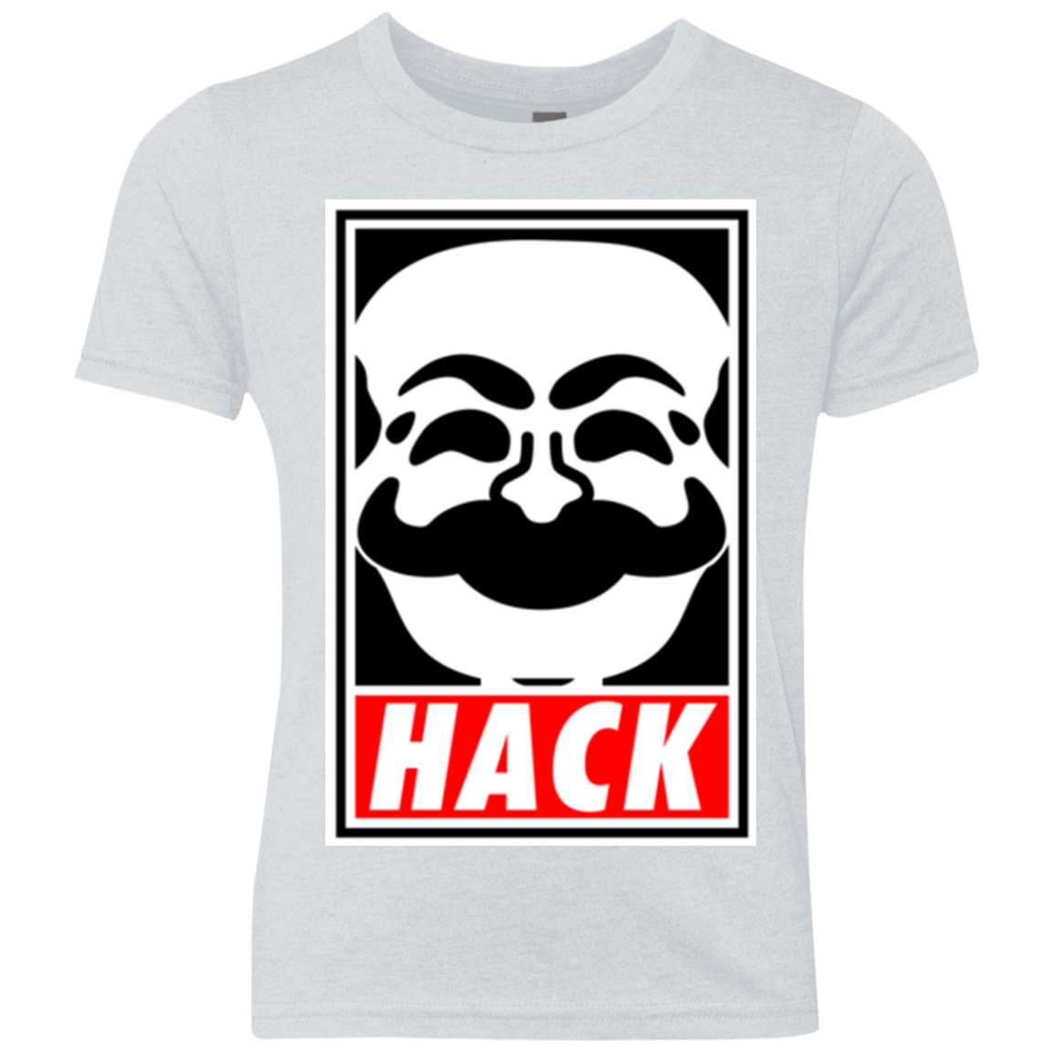 T-Shirts Heather White / YXS Hack society Youth Triblend T-Shirt