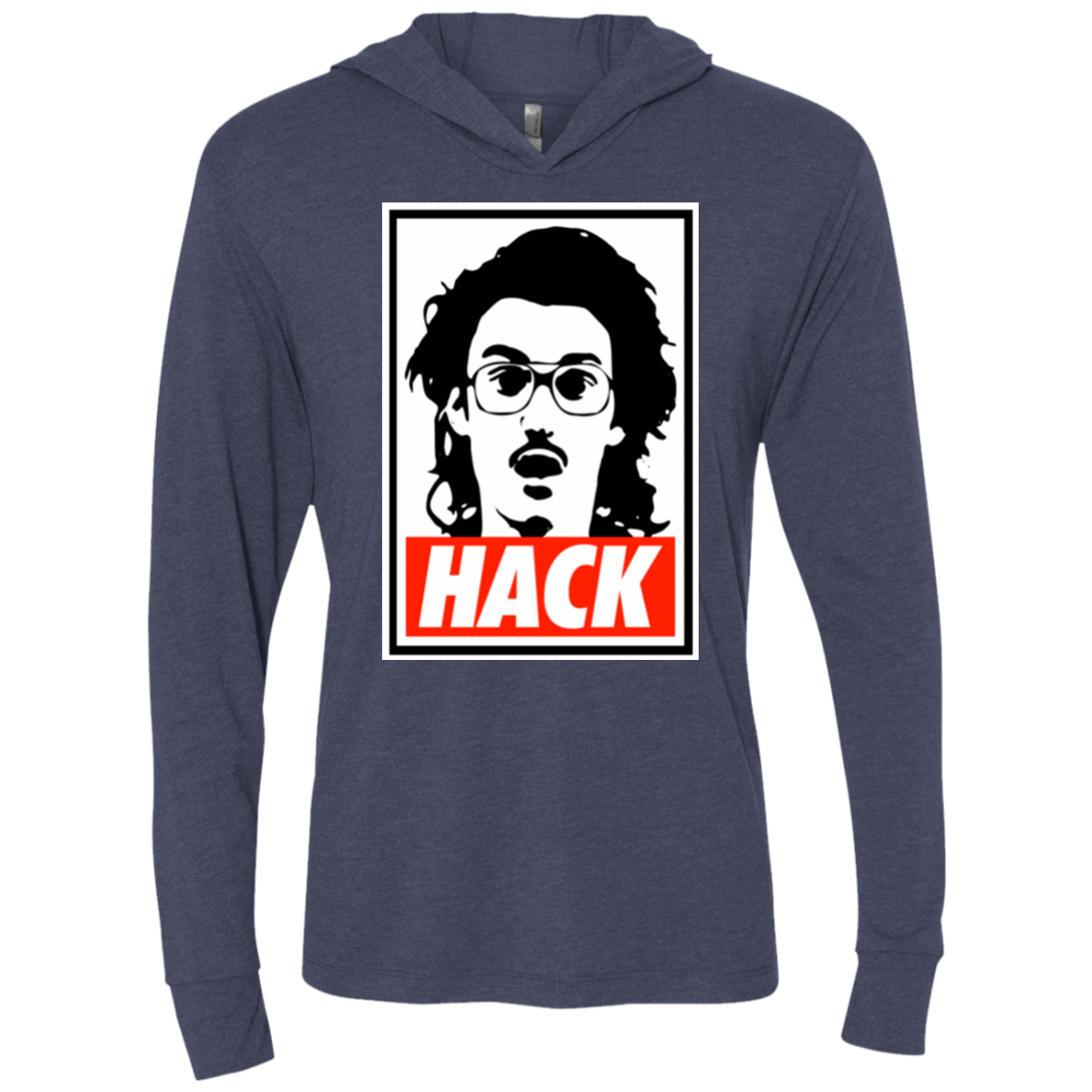 T-Shirts Vintage Navy / X-Small Hack Triblend Long Sleeve Hoodie Tee