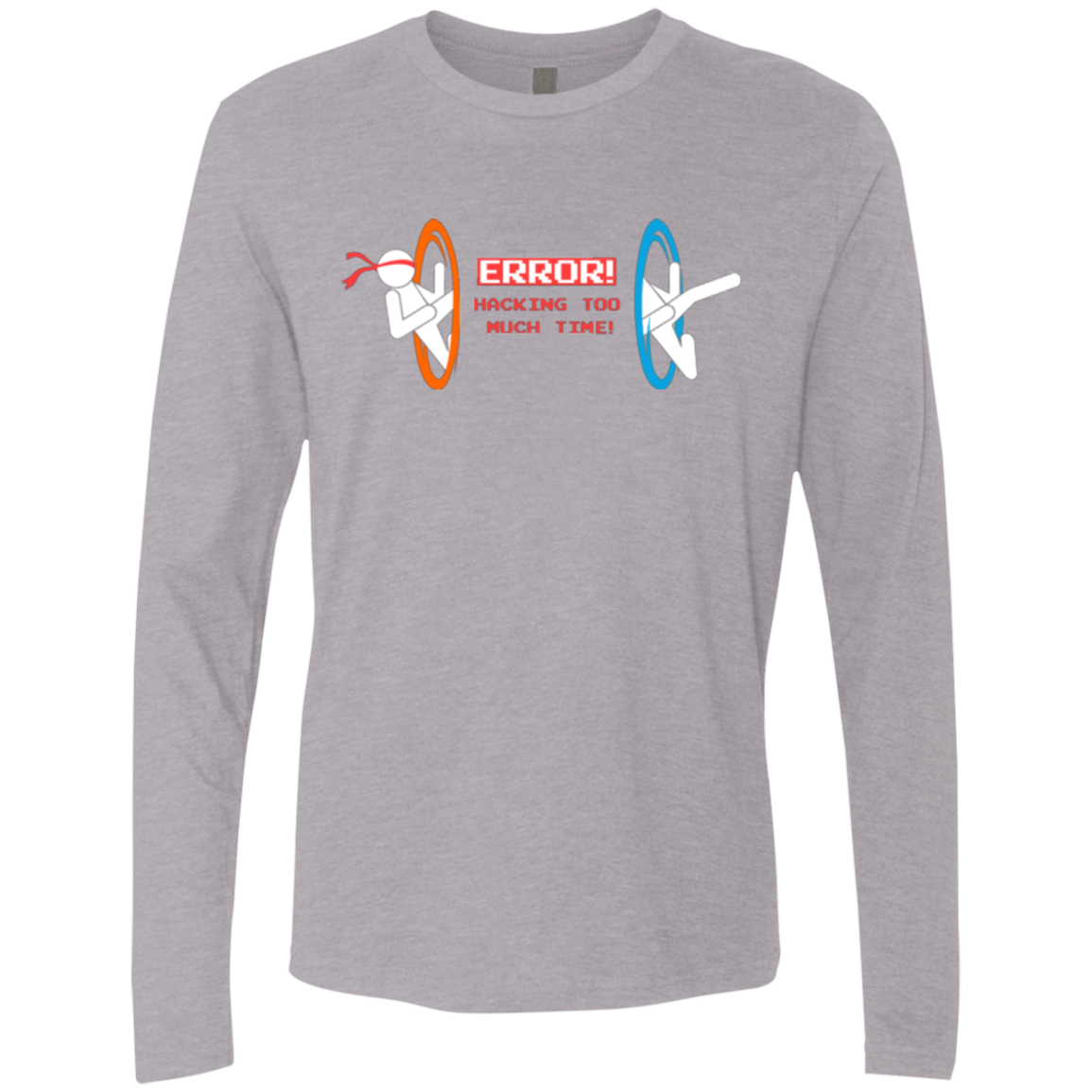 T-Shirts Heather Grey / Small Hacking Error Men's Premium Long Sleeve